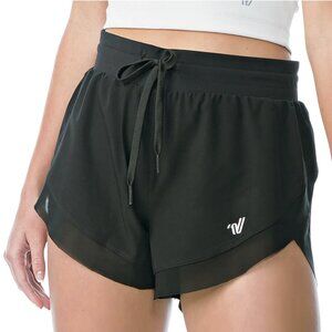 Varsity Spirit Luxe Petal Shorts Women's 2XS XXS Cheer Black Mesh Details EUC